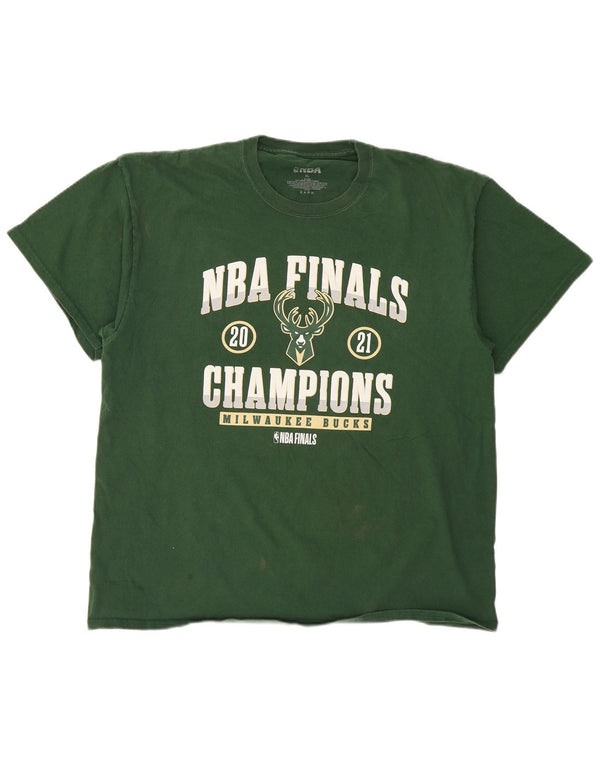 NBA grafisk T-shirt top til mænd XL Grøn bomuld
