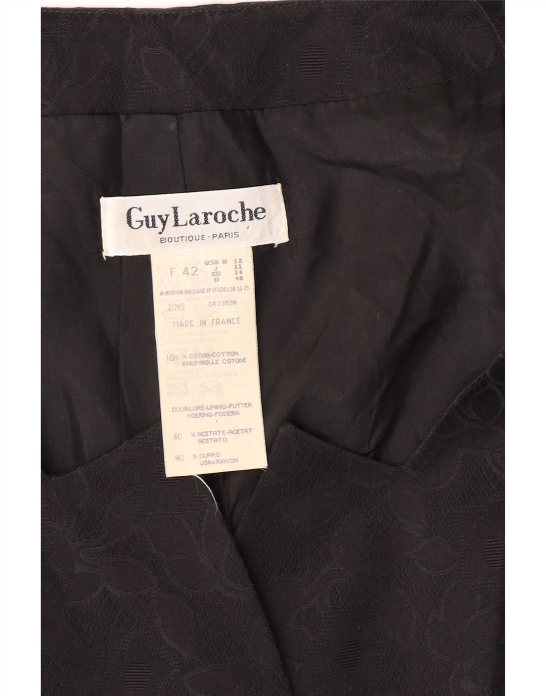 GUY LAROCHE Kortærmet blazerjakke til kvinder EU 42 Large Black Classic