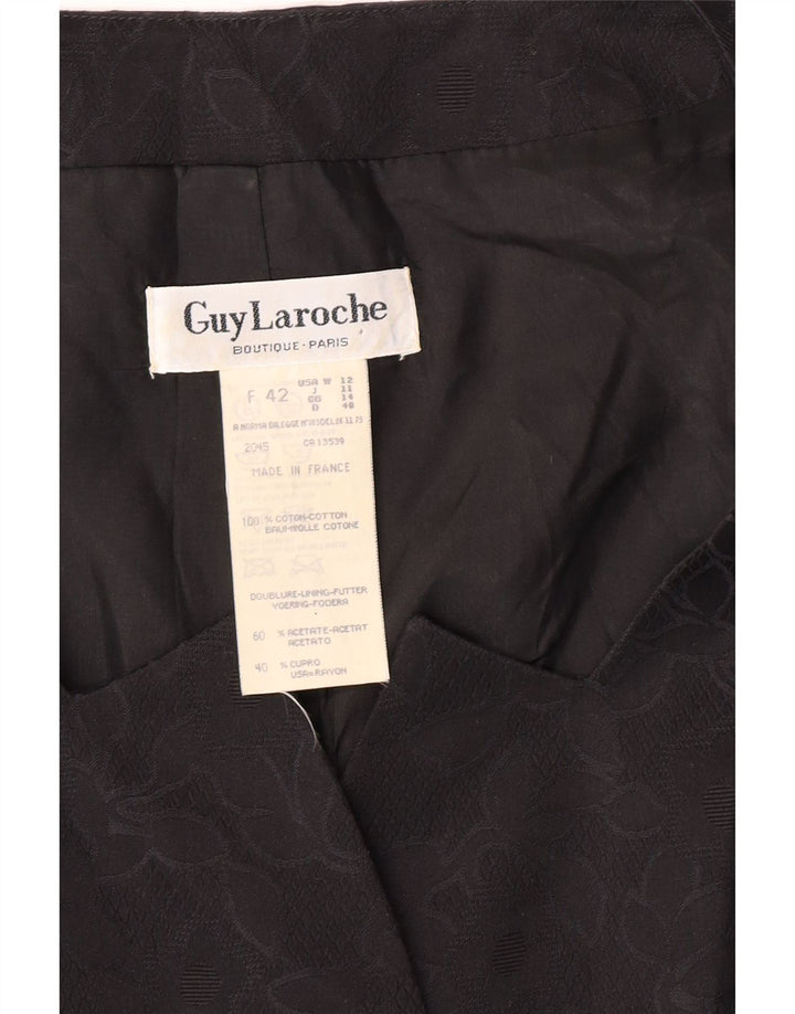 GUY LAROCHE Kortærmet blazerjakke til kvinder EU 42 Large Black Classic