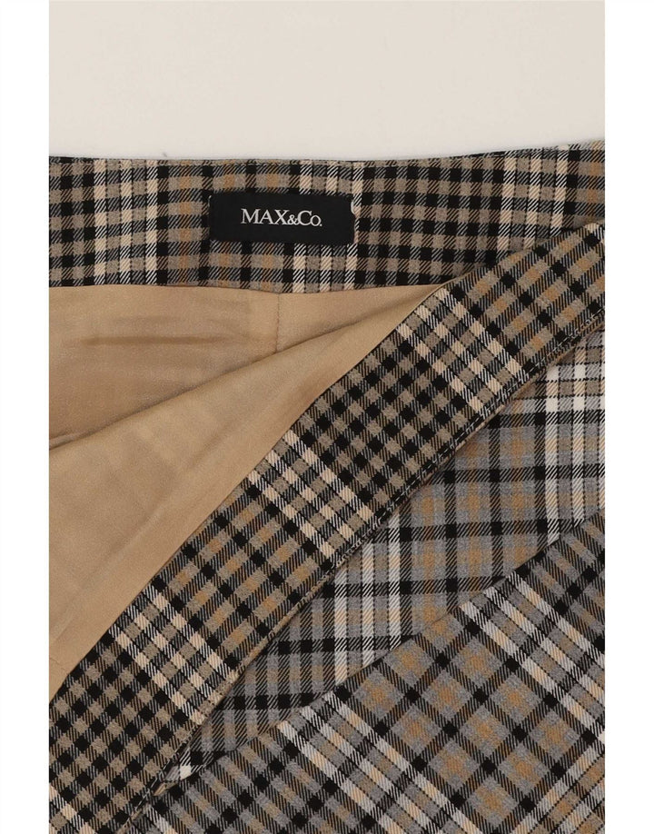 Max & Co. A-line nederdel til kvinder W29 Medium brun ternet
