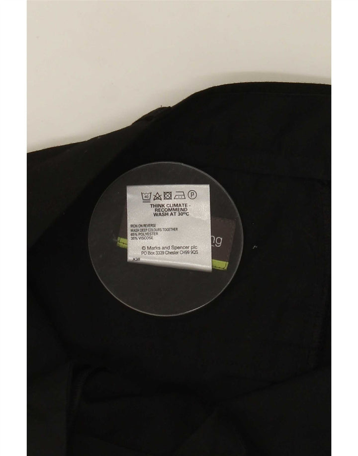Marks & Spencer Straight Suit Bukser til mænd W36 L31 Sort polyester