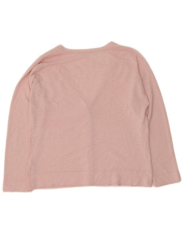 Marks & Spencer Womens Crop Cardigan Sweater UK 16 Large Pink Acryl