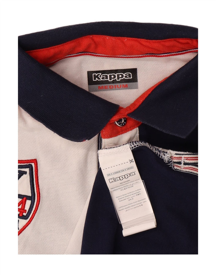 KAPPA Grafisk poloshirt til mænd Medium Marineblå Colourblock Bomuld