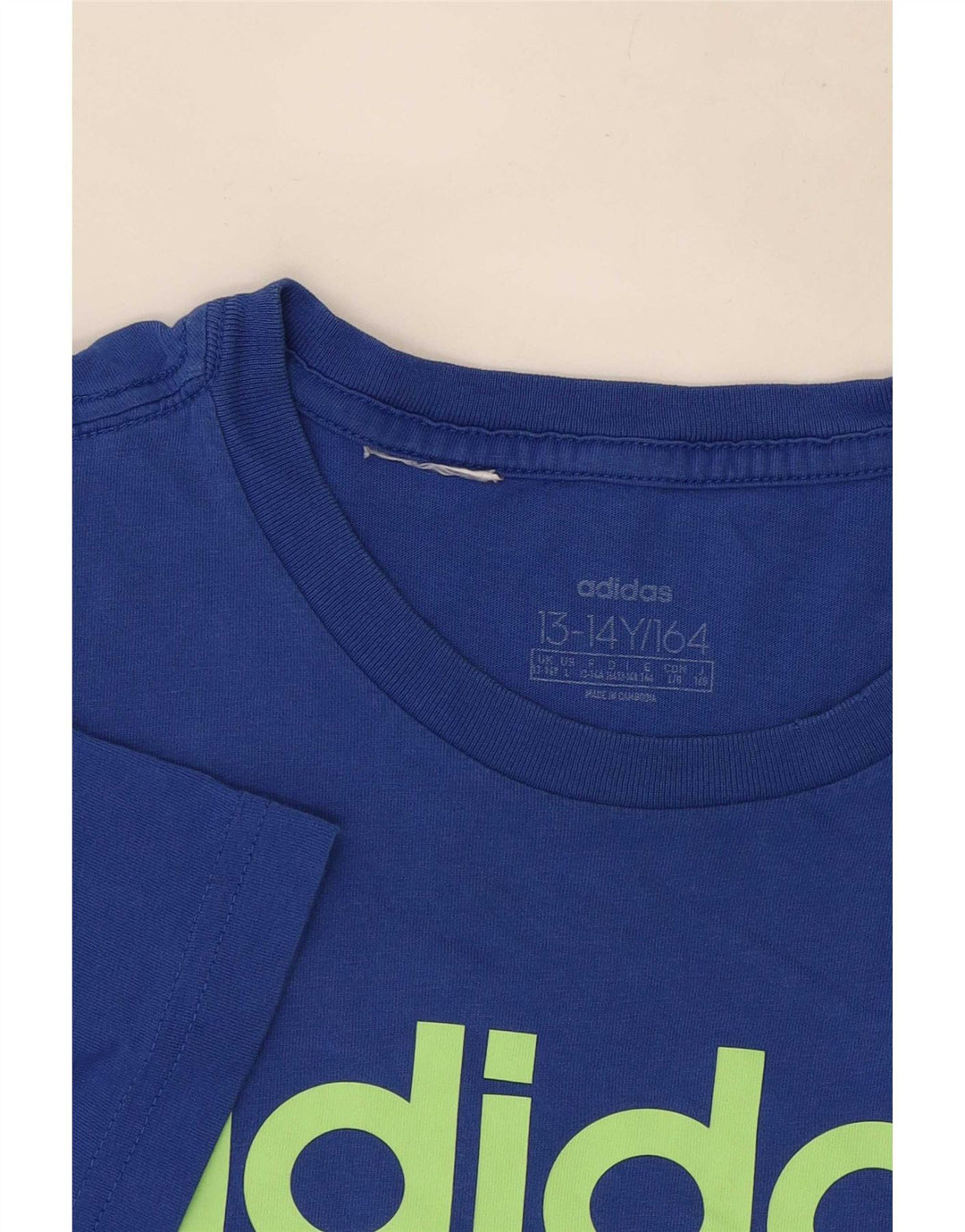 Adidas drenge grafisk t-shirt top 13-14 år blå