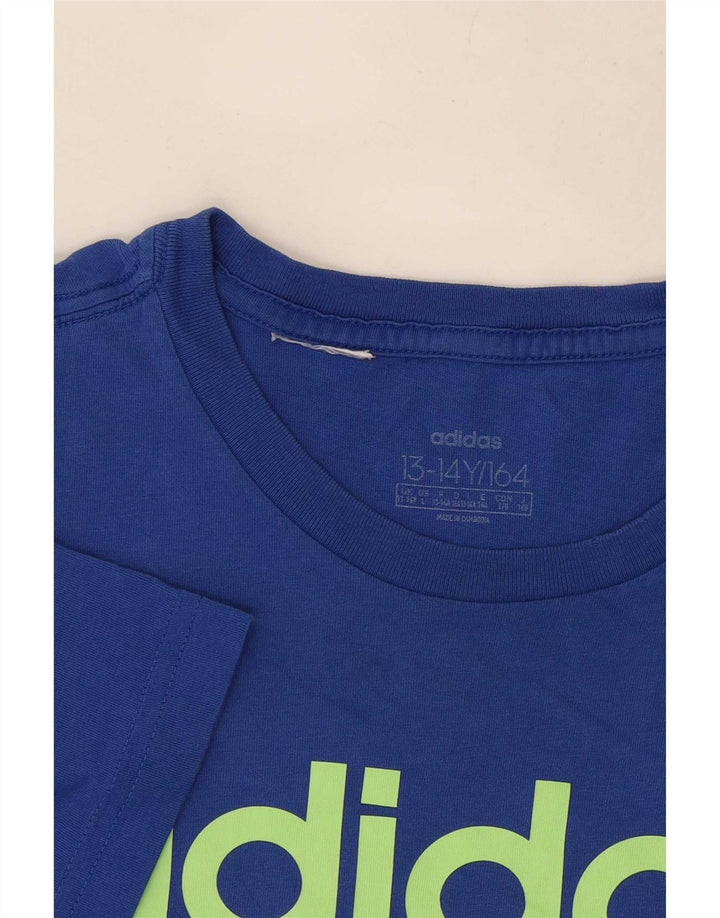 Adidas drenge grafisk t-shirt top 13-14 år blå