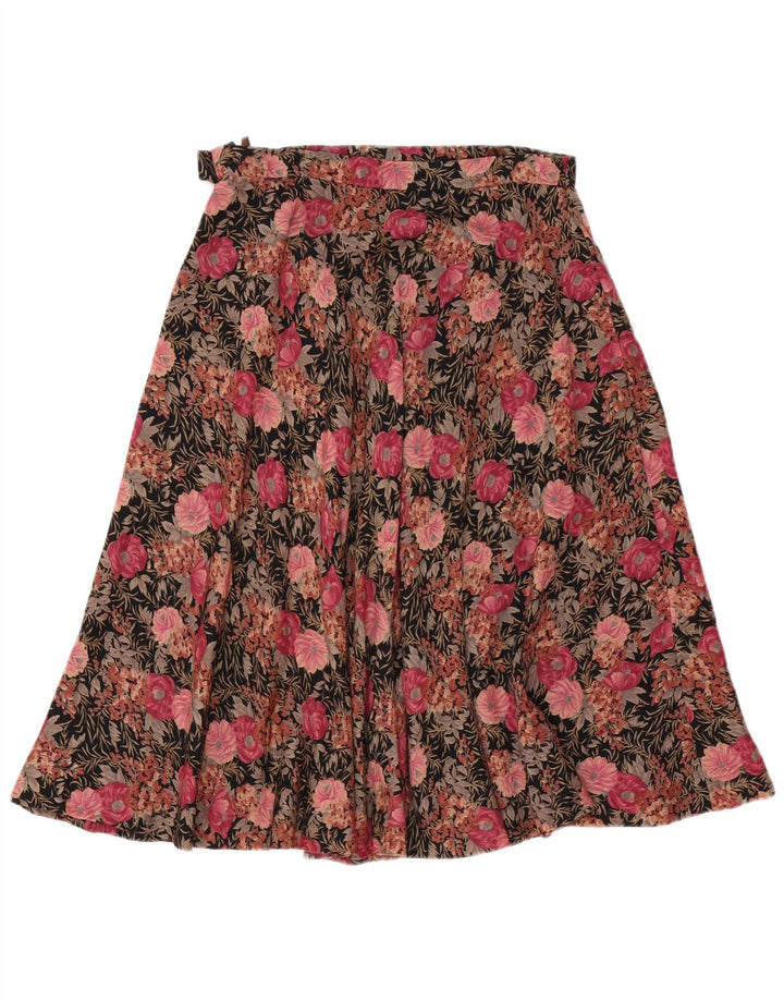 Vintage A-Line nederdel til kvinder W30 Medium Pink Floral