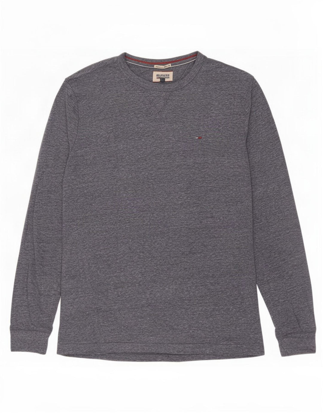 Tommy Hilfiger Herre Top Langærmet Large Navy Blue Flecked Polyester