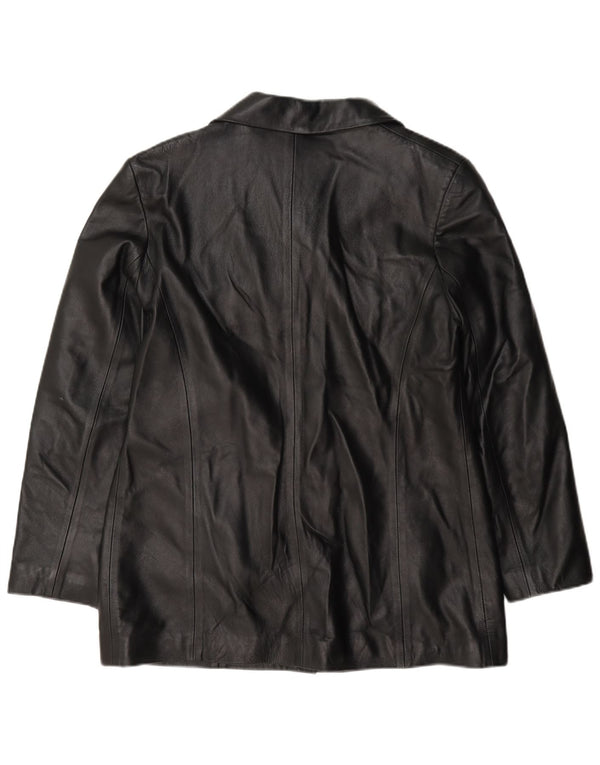Sardar Womens Woodlands Læder Blazer Jacket UK 16 Large Black