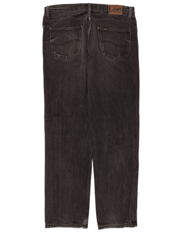 Lee Mens Brooklyn Straight Jeans W36 L34 Sort Bomuld