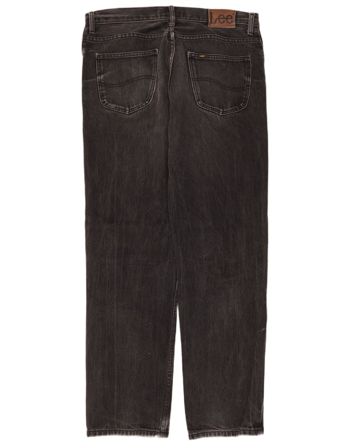 Lee Mens Brooklyn Straight Jeans W36 L34 Sort Bomuld