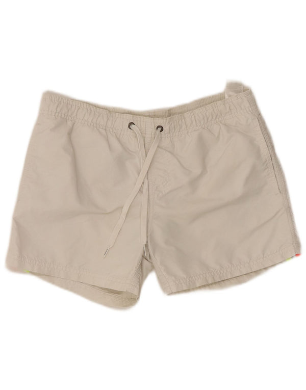 SUNDEK Grafiske badeshorts til drenge 13-14 år Hvid Colourblock