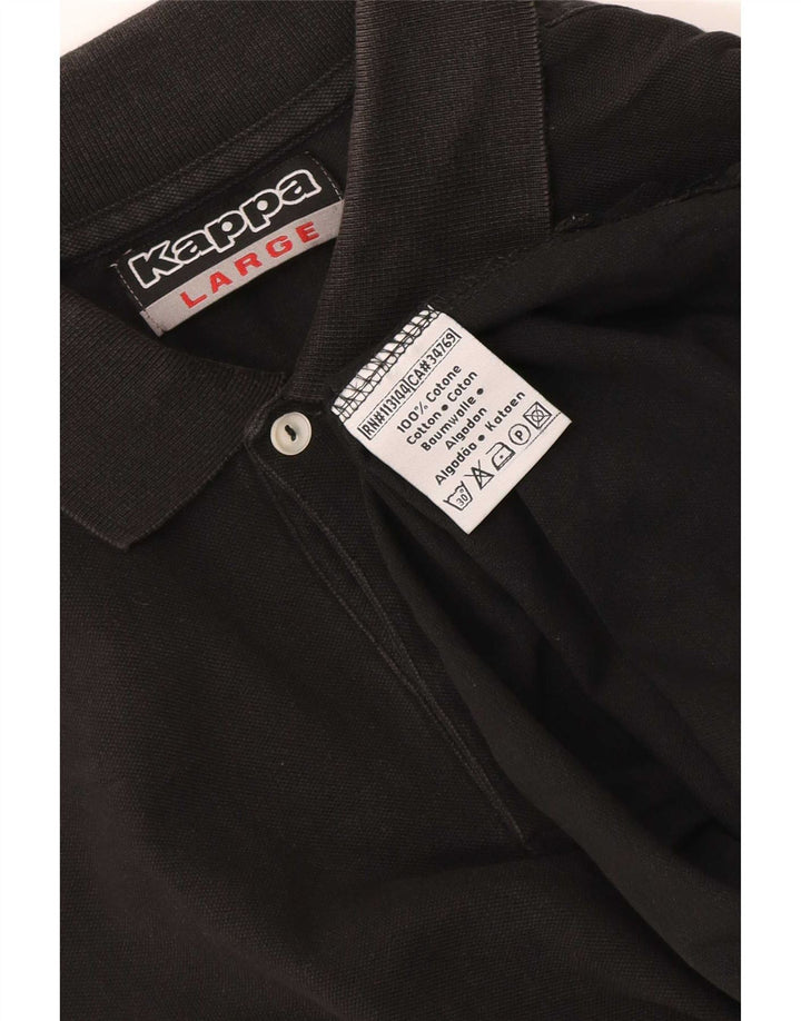 Kappa herre poloshirt stor sort bomuld