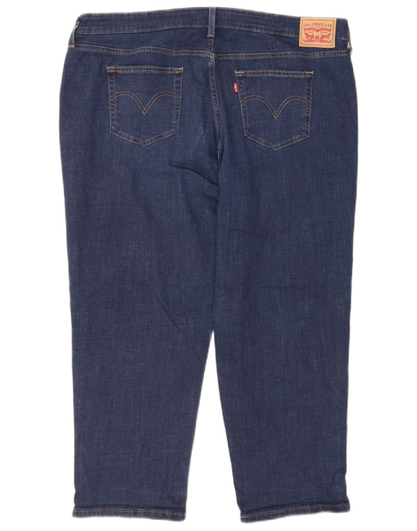 Levi's Womens Boyfriend Cropped Jeans US 22 3XL W44 L26 Blå Bomuld