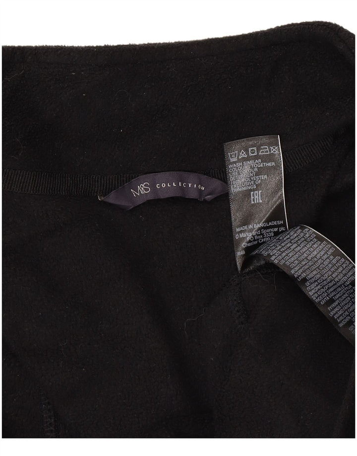 Marks & Spencer Fleecejakke til kvinder UK 16 Stor sort polyester