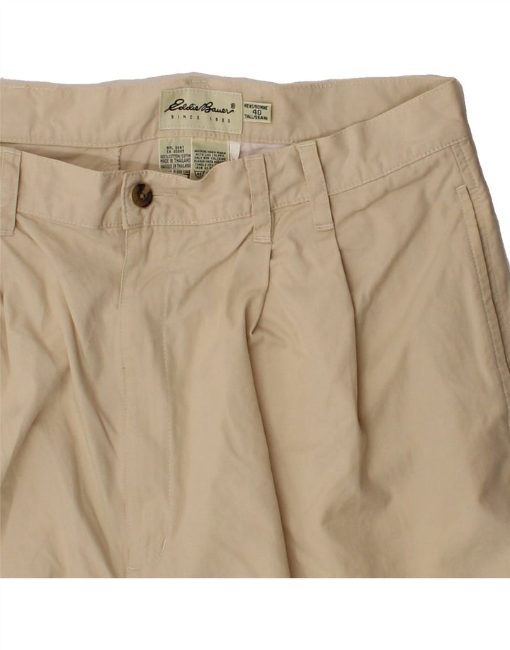 EDDIE BAUER Mens Pegged Chino Trousers W40 L32 Beige Cotton Vintage Eddie Bauer and Second-Hand Eddie Bauer from Messina Hembry 