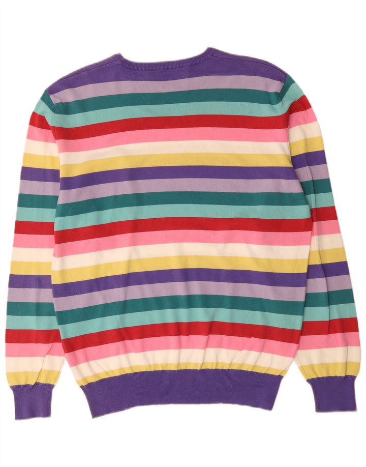 Brooksfield Herre Crew Neck Jumper Sweater IT 52 Stor Flerfarvet Stribet