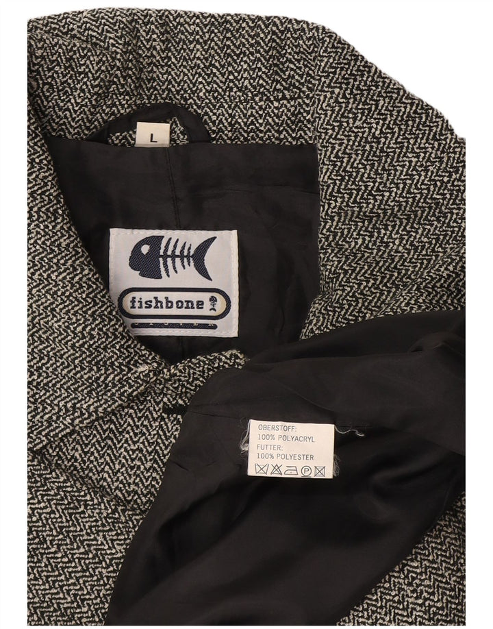 Fishbone Dameoverfrakke UK 14 Large Black Sildeben Akryl