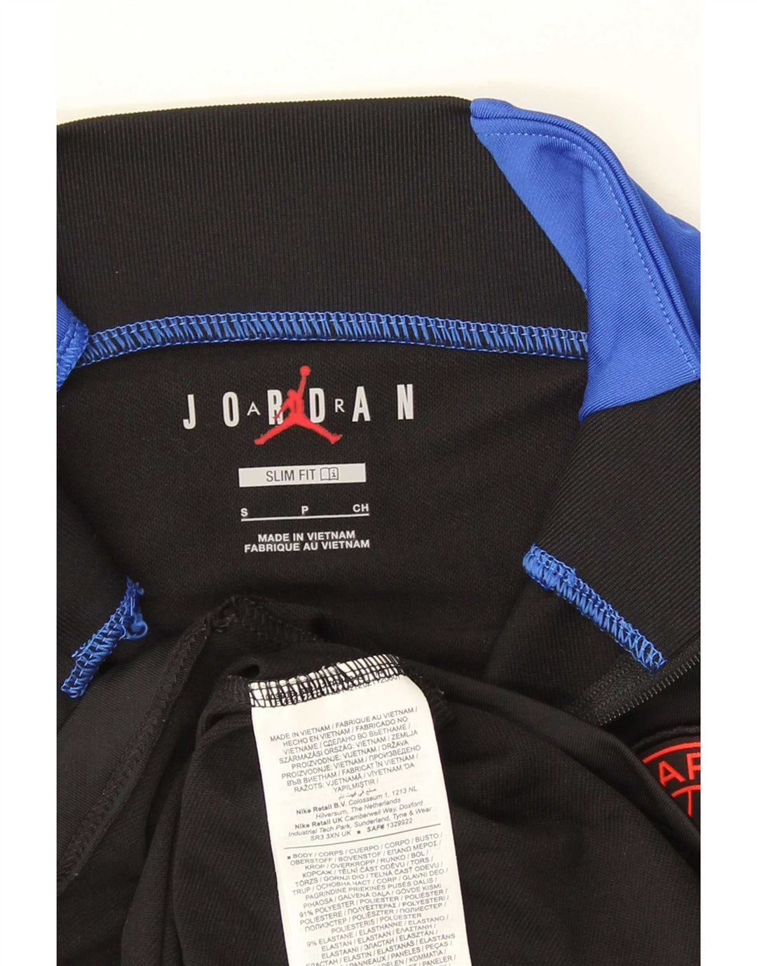 Jordan Herre Slim Fit Grafisk Top Langærmet Lille Sort
