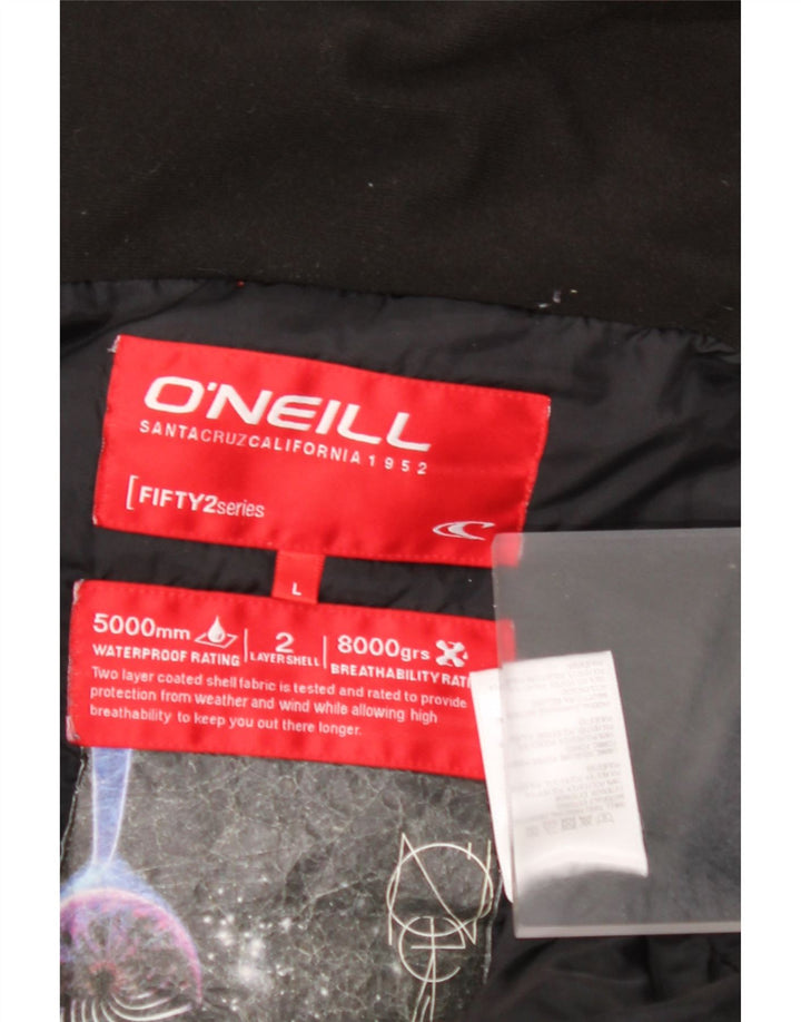 O'NEILL Herre Hooded Windbreaker Jacket UK 40 Stor Grå Geometrisk