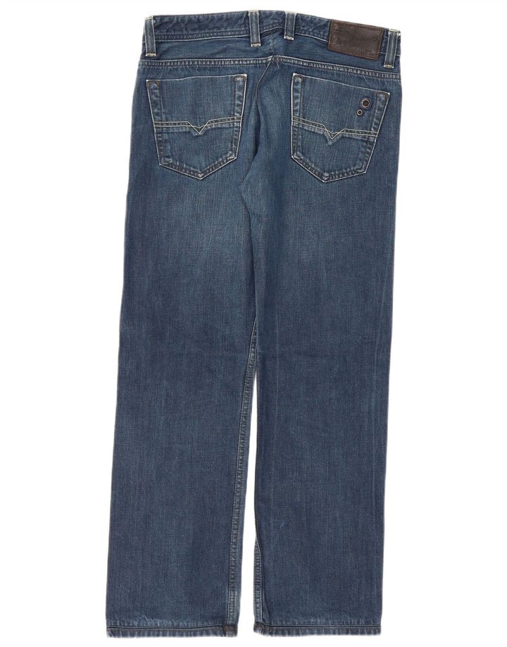 Diesel Dame Viker Straight Jeans W32 L30 Blå Bomuld