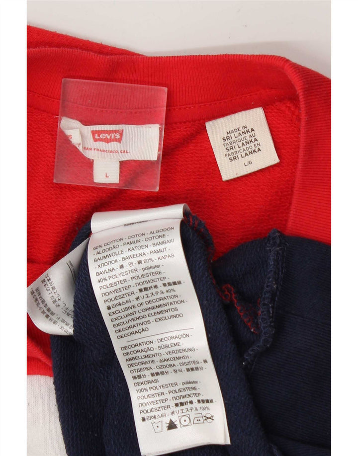 Levi's Dame Sweatshirt Jumper UK 16 Stor flerfarvet Colourblock