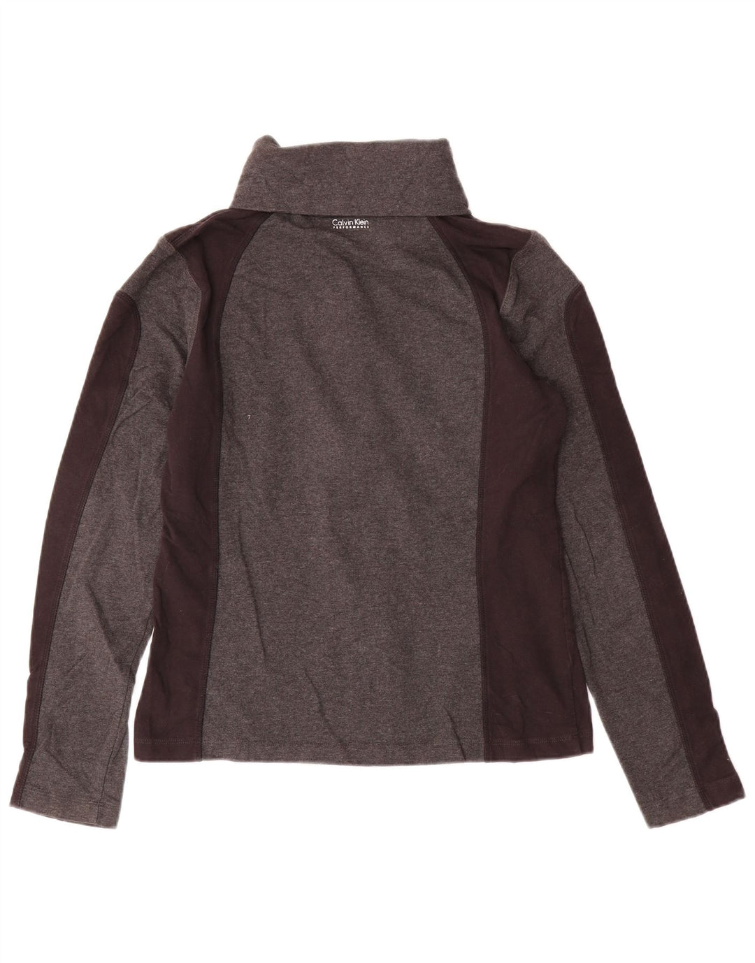 CALVIN KLEIN Womens Performance træningsdragt Topjakke UK 14 Large Grå