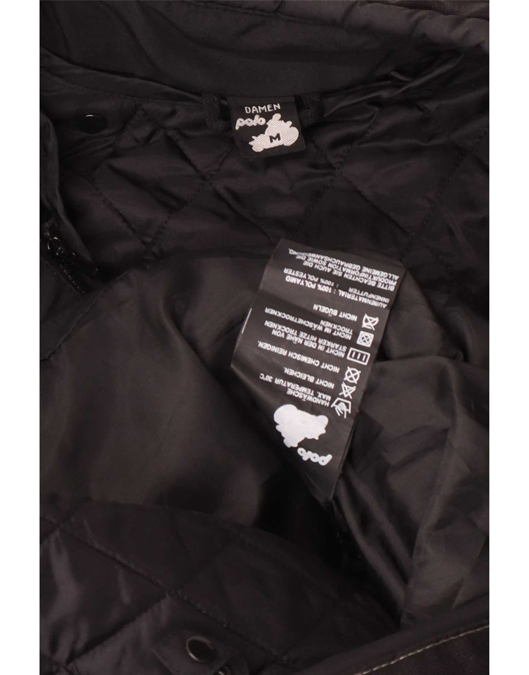 POLO Dame Motorcykel Racer Jakke UK 14 Medium Sort Colourblock