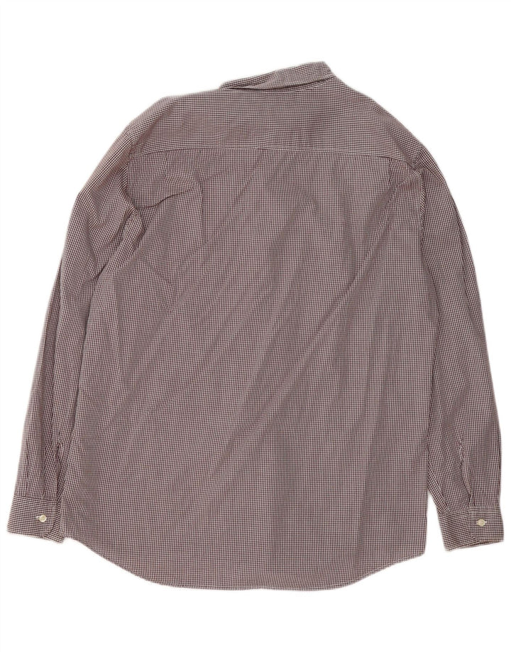 Benetton Dameskjorte UK 16 Stor Brun Gingham