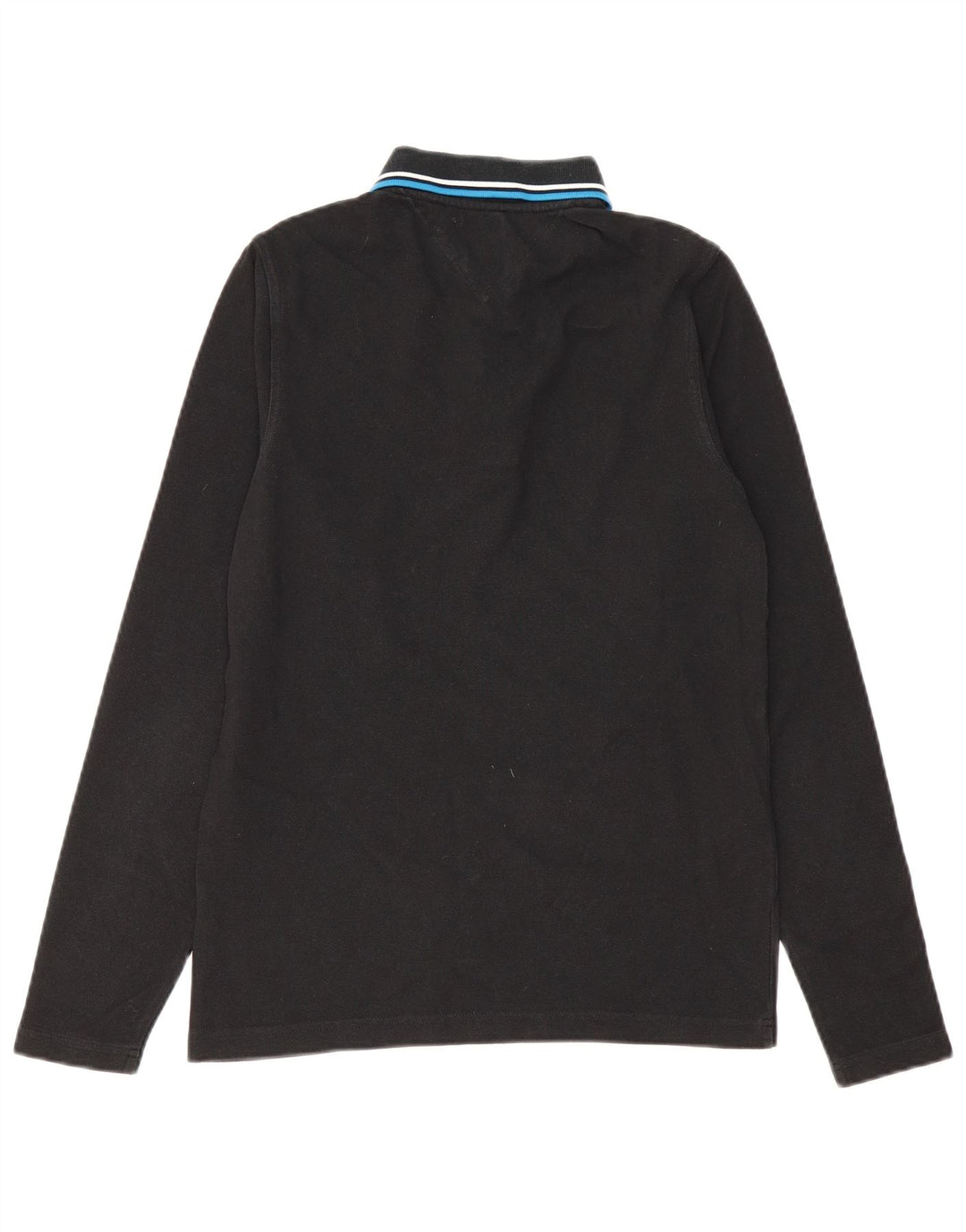 TOMMY HILFIGER Langærmet herre poloshirt Medium sort bomuld