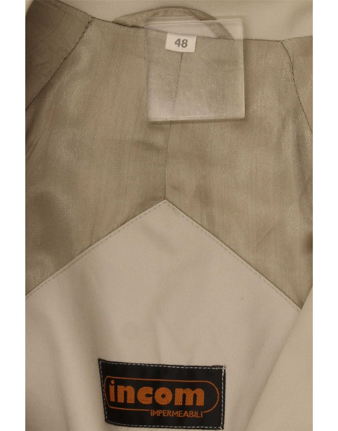 Incom Herre Dobbeltradet Trench Coat IT 48 Medium Grå