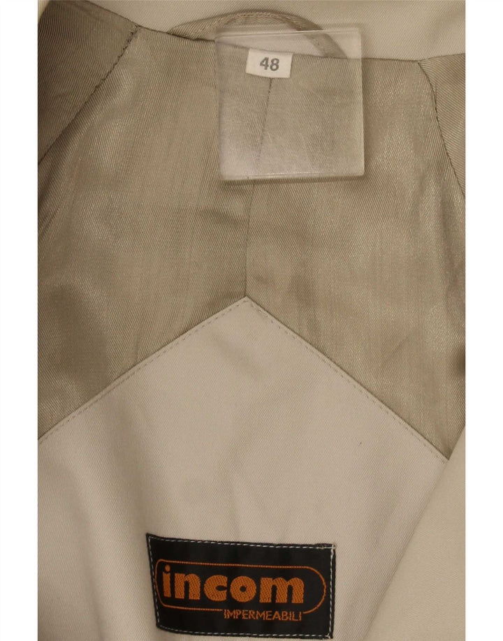 Incom Herre Dobbeltradet Trench Coat IT 48 Medium Grå