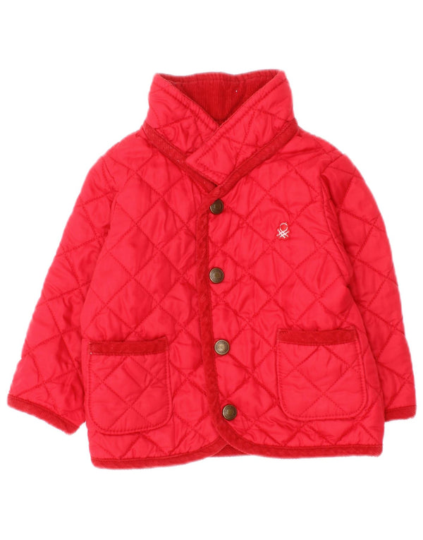 Benetton Baby Boys Quiltet jakke 6-9 måneder Rød polyamid