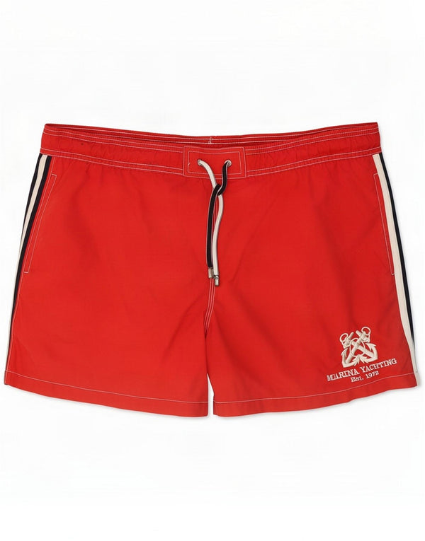 Marina Yachting Grafiske svømmeshorts til mænd Large Red Cotton