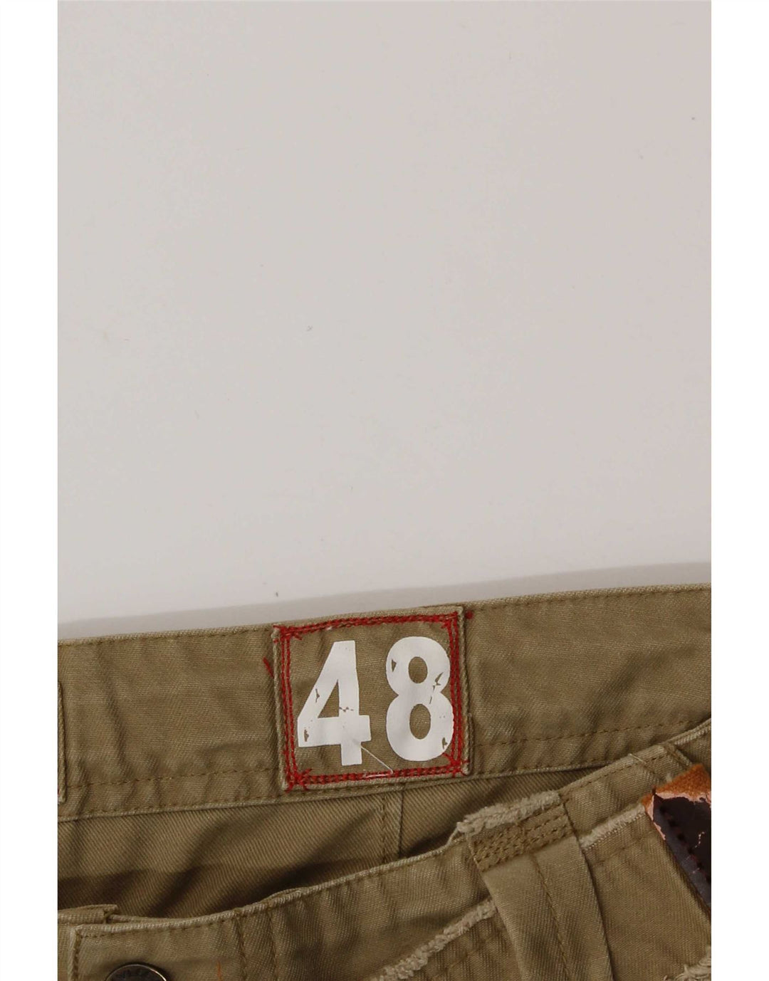 Vintage Herre Cargo Shorts IT 48 Medium W32 Khaki Bomuld