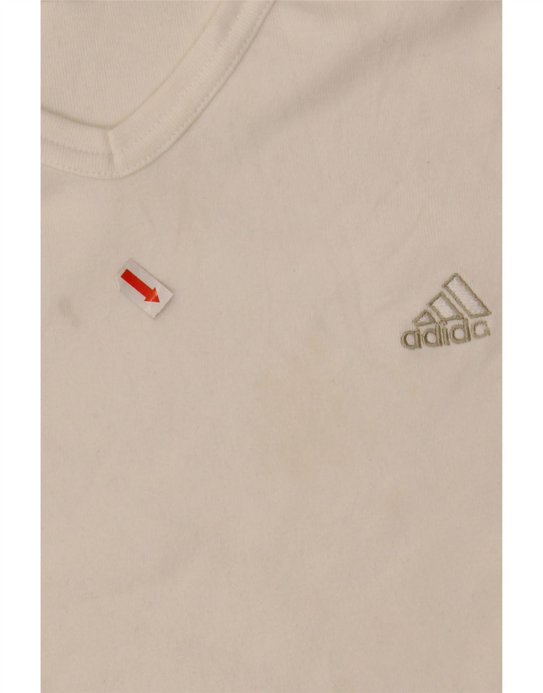 ADIDAS T-shirt top til kvinder DK 14 Medium hvid bomuld