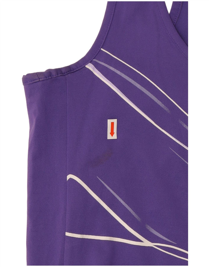 PUMA Womens Graphic Vest Top UK 12 Medium Purple Polyester