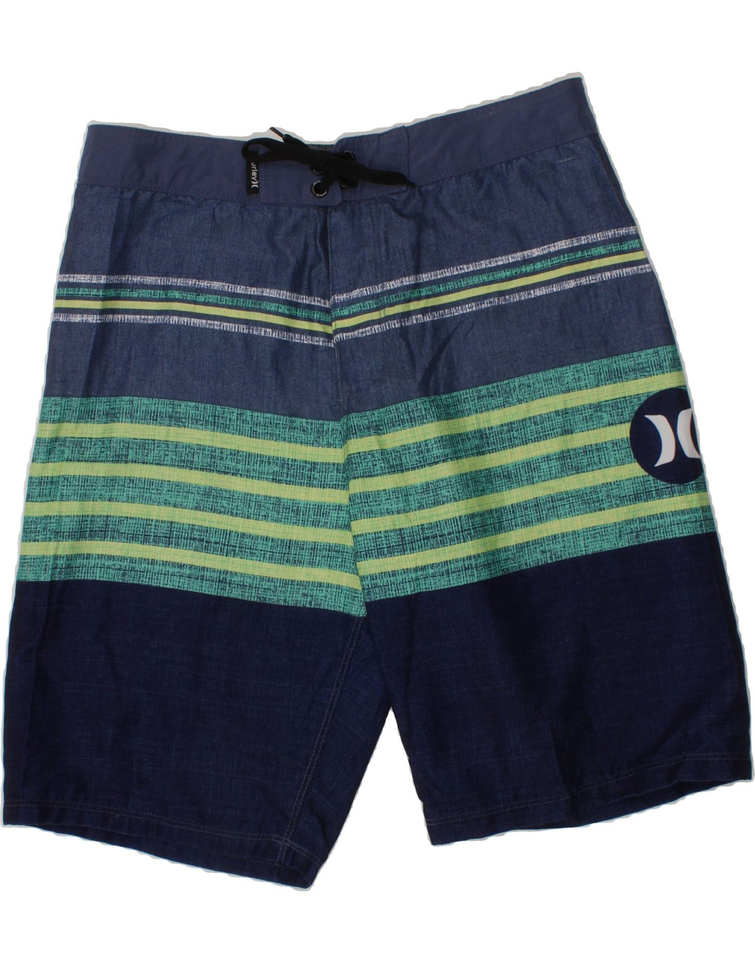 HURLEY Boys Swimming Shorts 13-14 Years  Blue Striped Polyester Vintage Hurley and Second-Hand Hurley from Messina Hembry 