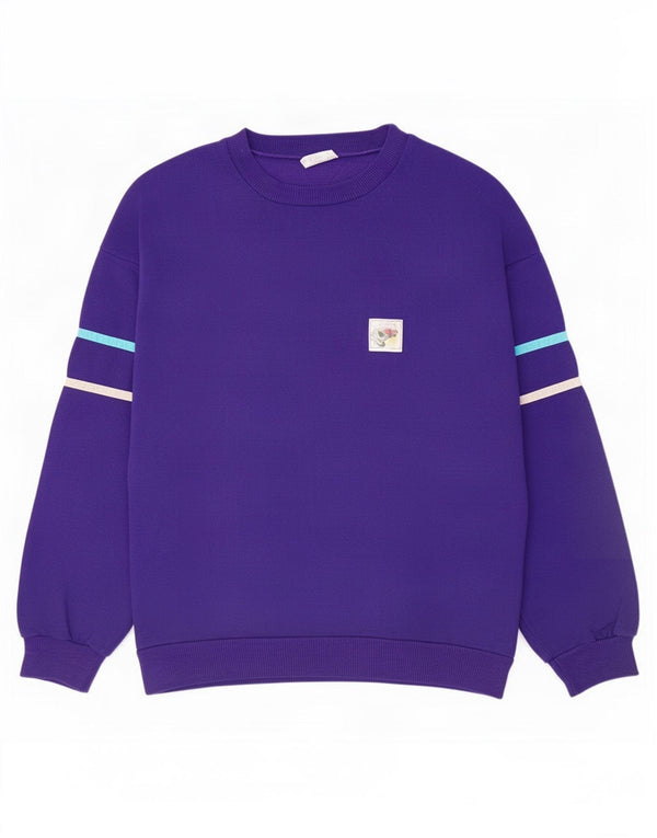Crane Herre Sweatshirt Jumper IT 50 Medium Lilla Colourblock