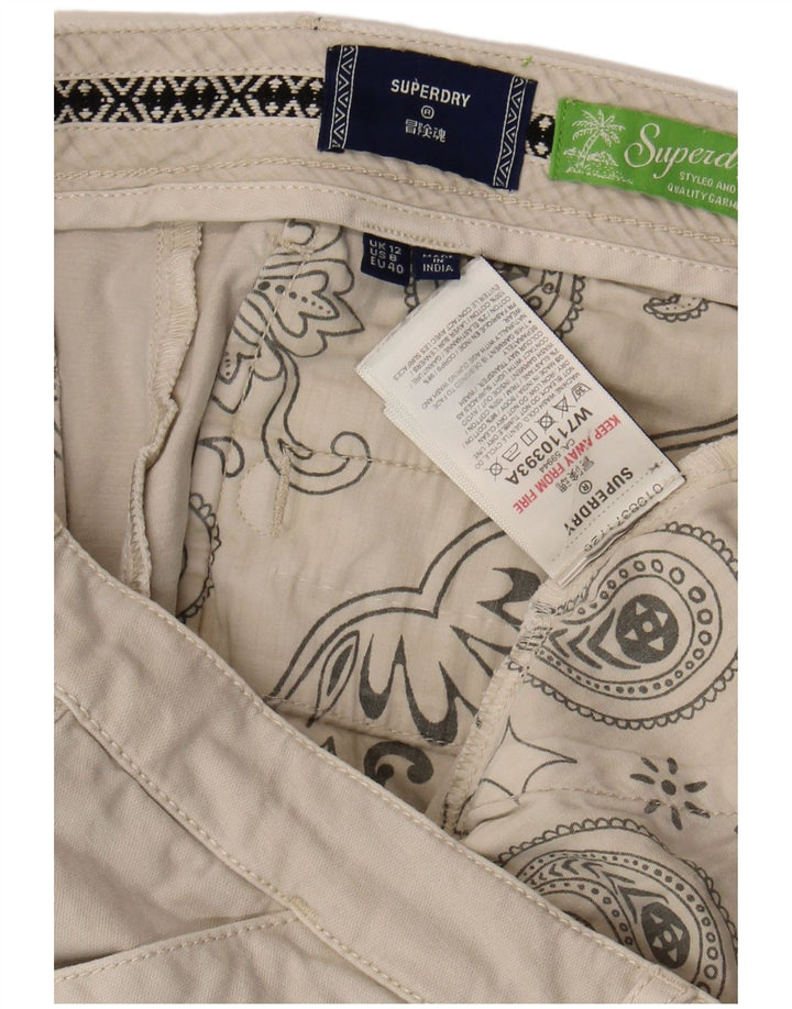 Superdry Chino Shorts til kvinder UK 12 Medium W34 Beige Bomuld