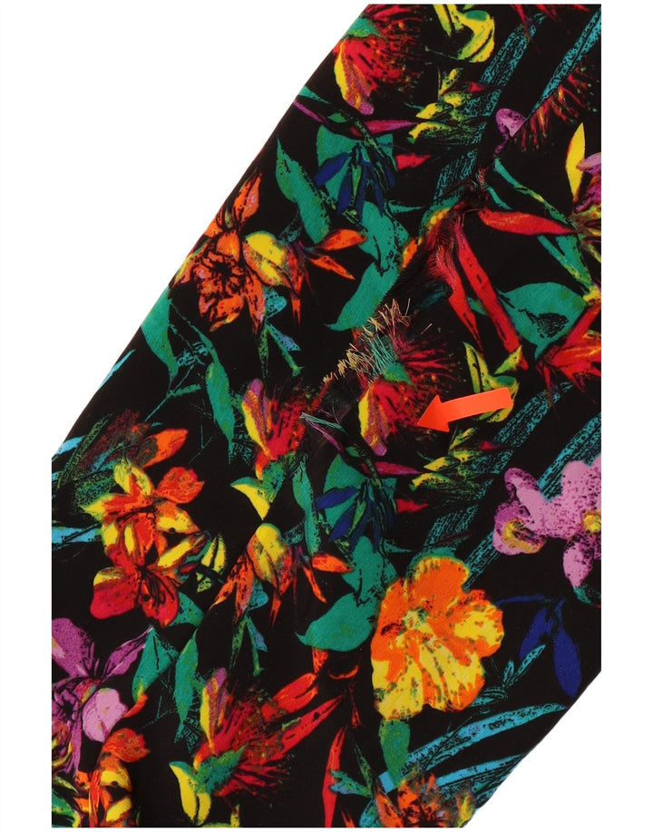JANINA Womens Casual Trousers EU 38 Medium W34 L28 Multicoloured Floral