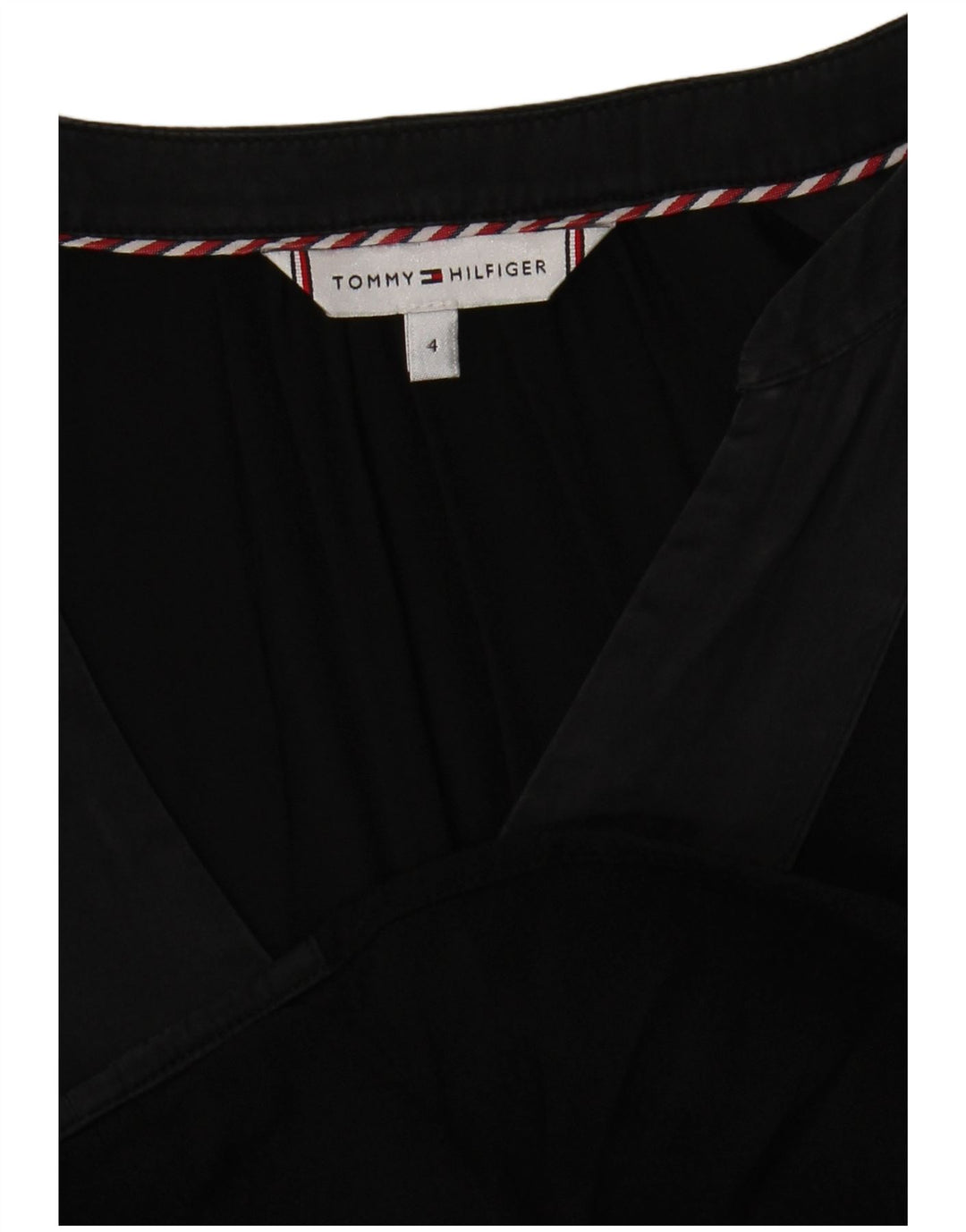 Tommy Hilfiger Dame Oversized Langærmet Bluse Top US 4 Small Black