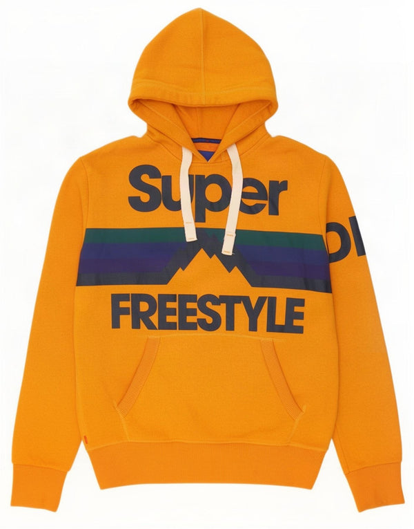 Superdry Grafisk hættetrøje til mænd Medium Gul Colourblock Bomuld
