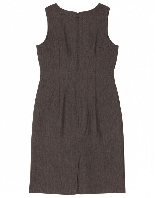 Vintage Kvinders Ærmeløs Skede Kjole UK 12 Medium Grey