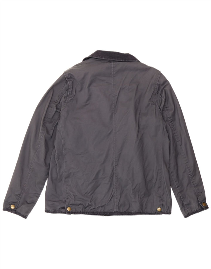 Jack Wills Kvinder Utility Jacket UK 14 Large Navy Blue Cotton