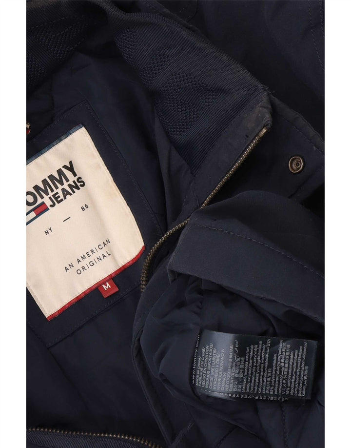 Tommy Hilfiger Herre Hooded Windbreaker Coat UK 38 Medium Navy Blue