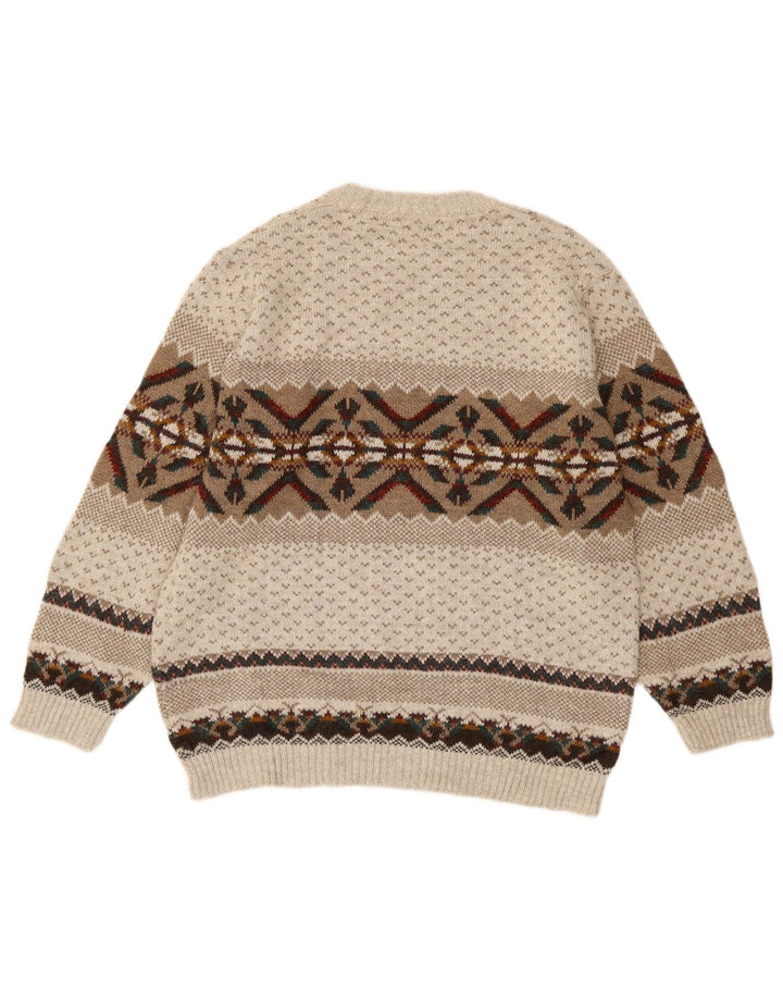 Marks & Spencer Herre St. Michael Crew Neck Jumper Sweater Stor Beige
