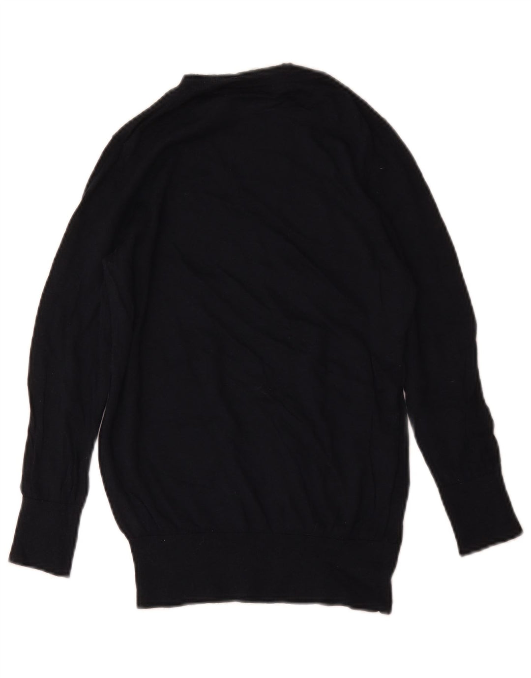 Gap Dame Crew Neck Jumper Sweater UK 10 Small Navy Blue Wool