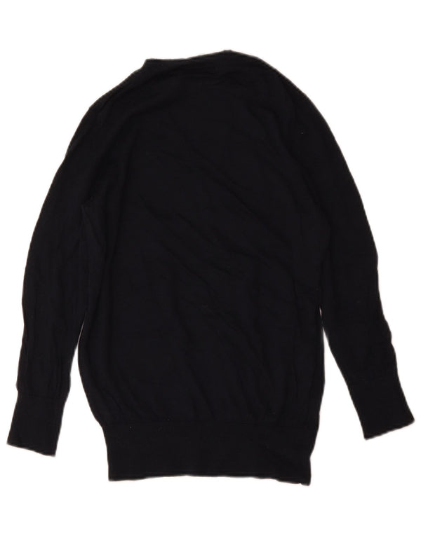 Gap Dame Crew Neck Jumper Sweater UK 10 Small Navy Blue Wool