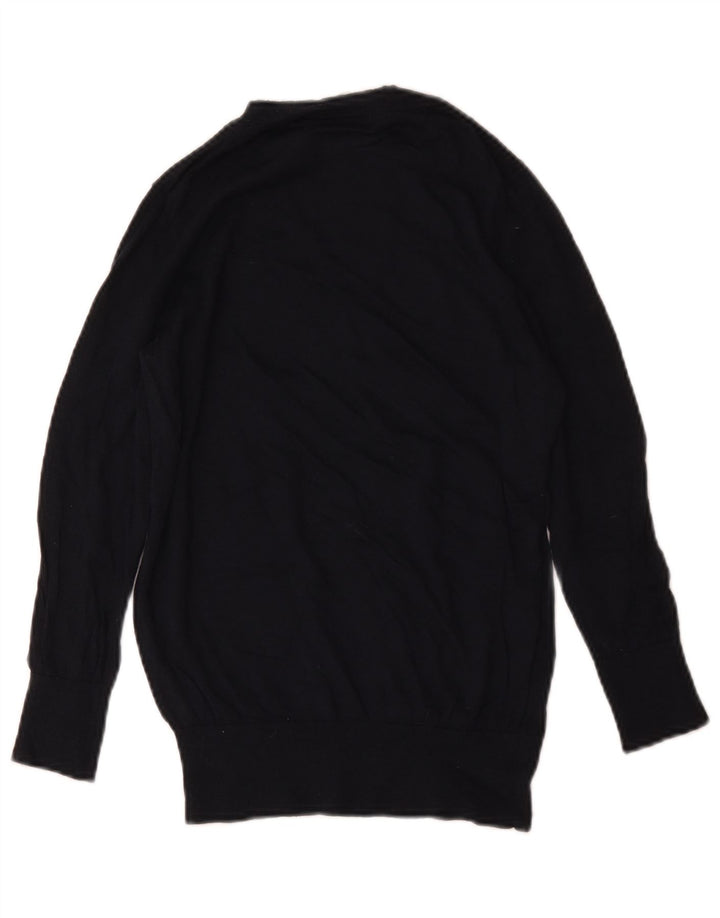 Gap Dame Crew Neck Jumper Sweater UK 10 Small Navy Blue Wool