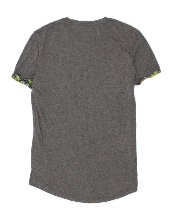 JACK & JONES Mens T-Shirt Top Large Grey Polyester Vintage Jack & Jones and Second-Hand Jack & Jones from Messina Hembry 